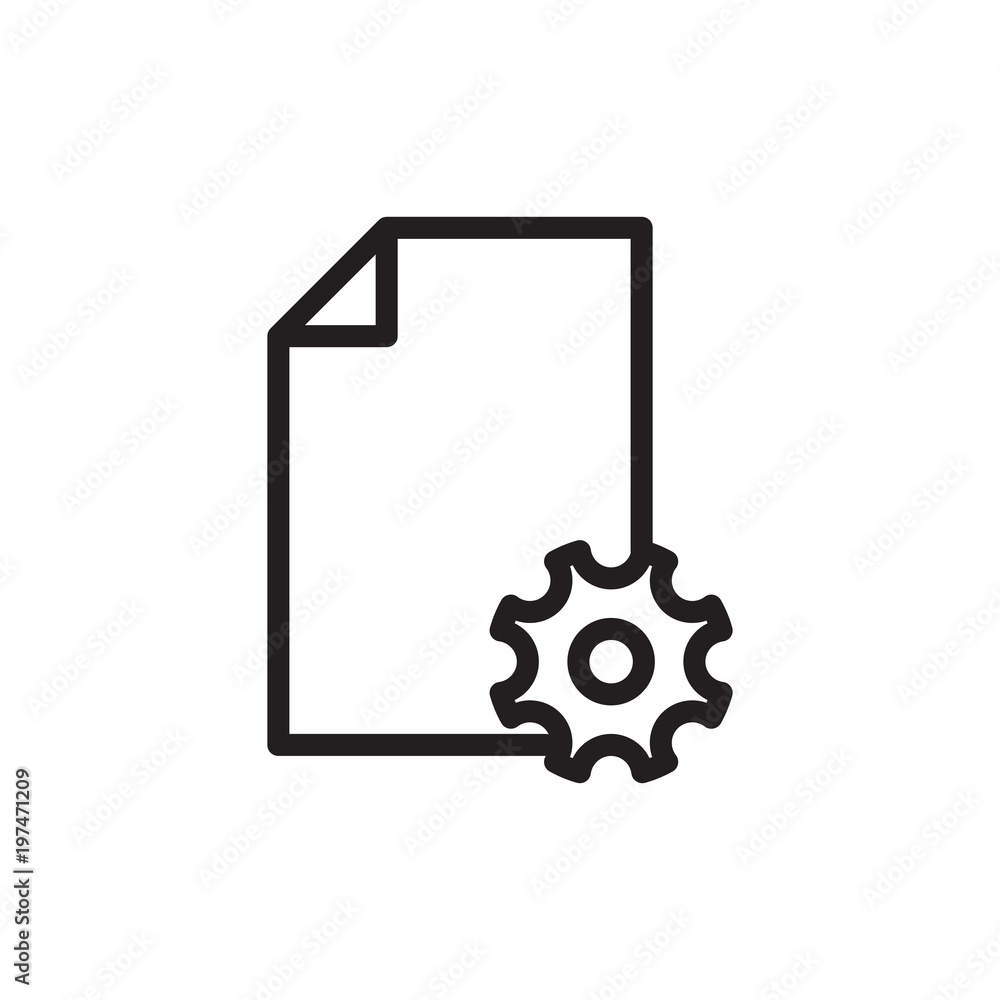 Poster file settings outlined vector icon. modern simple isolated sign. pixel perfect vector illustration f