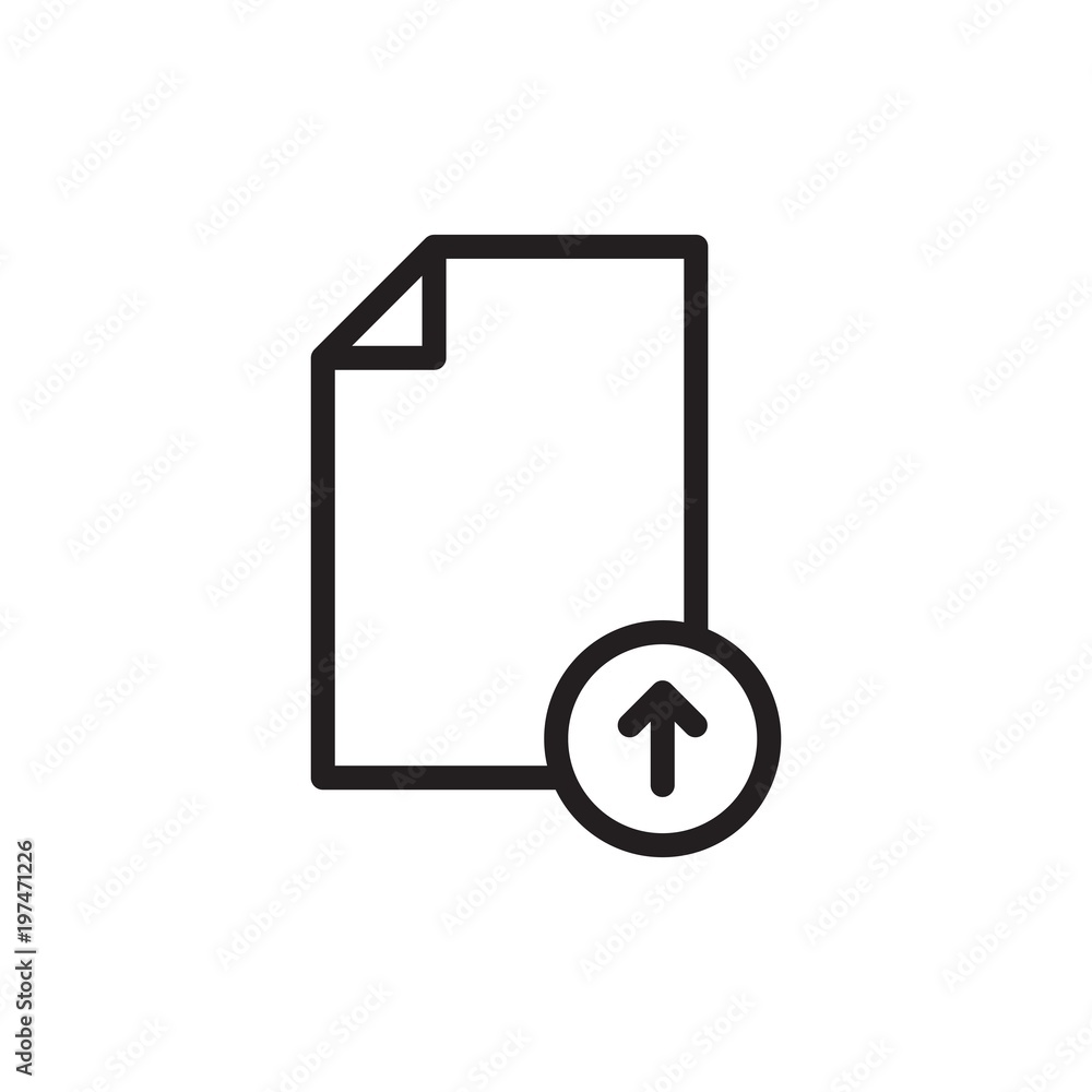 Poster upload file outlined vector icon. modern simple isolated sign. pixel perfect vector illustration for