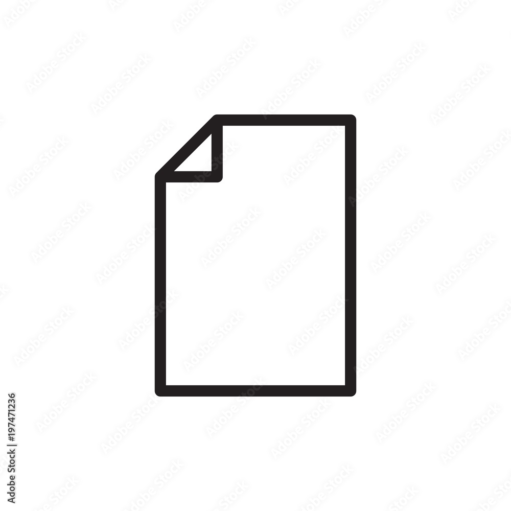 Aufkleber file, document outlined vector icon. modern simple isolated sign. pixel perfect vector illustration 