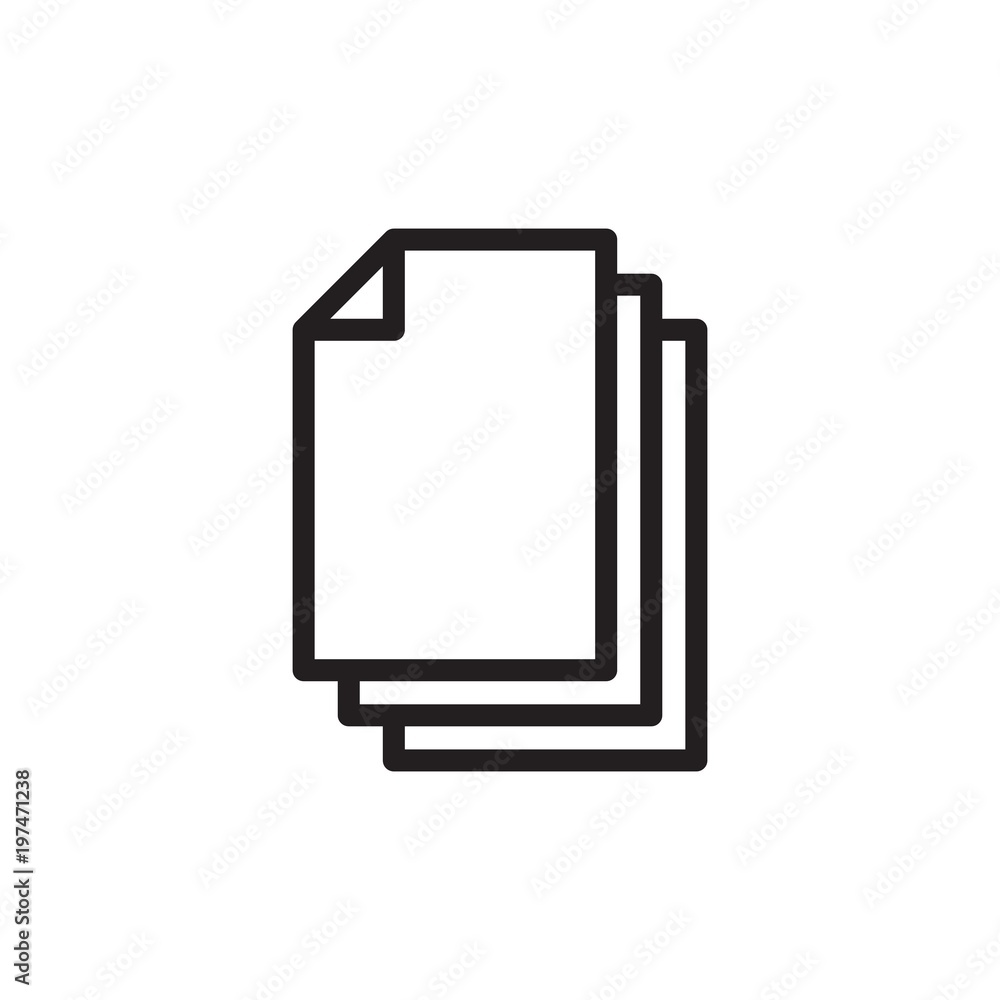 Poster files outlined vector icon. modern simple isolated sign. pixel perfect vector illustration for logo,
