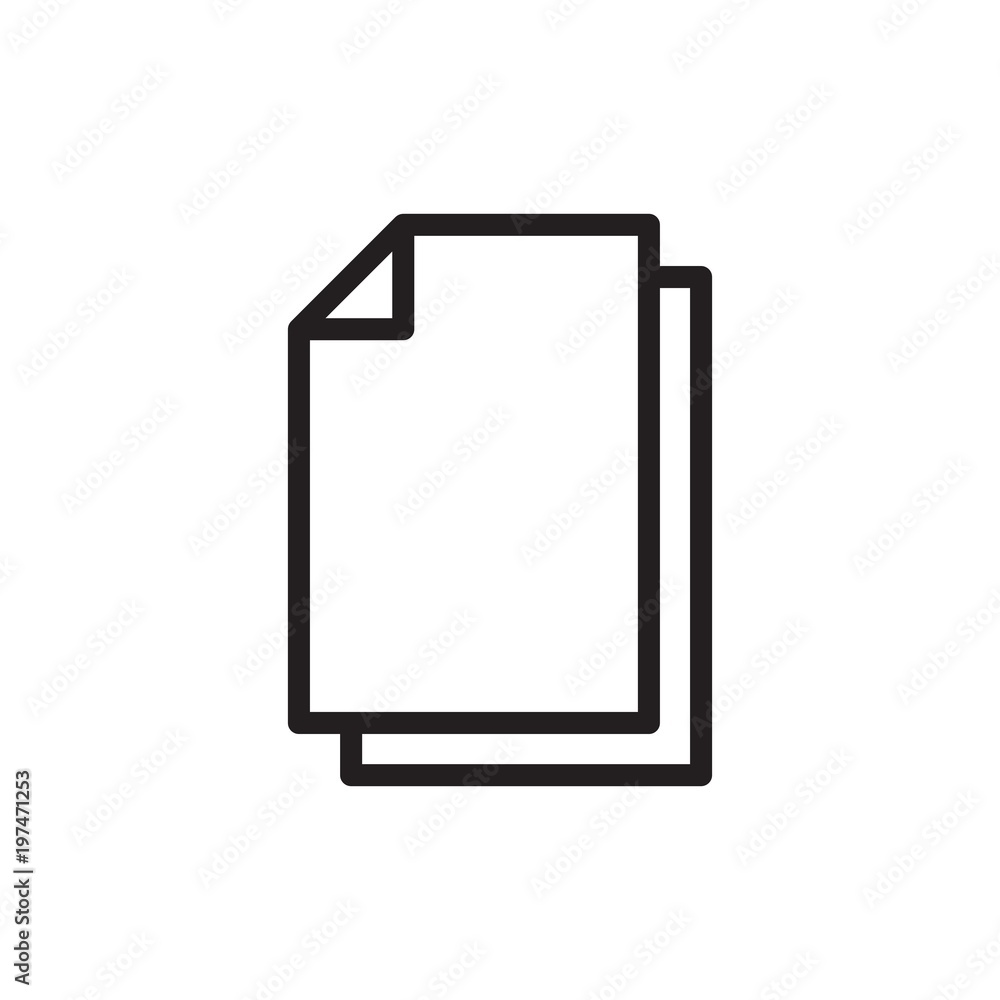 Aufkleber files, documents outlined vector icon. modern simple isolated sign. pixel perfect vector illustratio