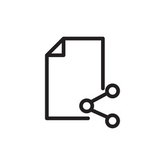 share file outlined vector icon. Modern simple isolated sign. Pixel perfect vector  illustration for logo, website, mobile app and other designs