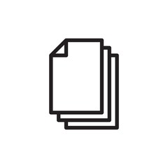 files outlined vector icon. Modern simple isolated sign. Pixel perfect vector  illustration for logo, website, mobile app and other designs