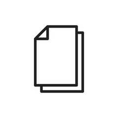 files, documents outlined vector icon. Modern simple isolated sign. Pixel perfect vector  illustration for logo, website, mobile app and other designs