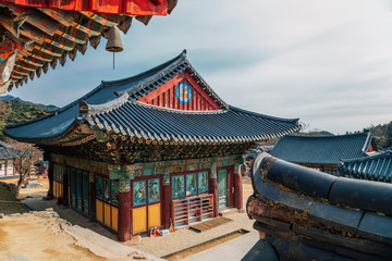 Korean traditional architecture in Donghwasa temple, Daegu, Korea
