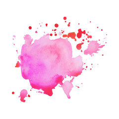 Abstract isolated colorful vector watercolor stain. Grunge element for paper design. Vector illustration