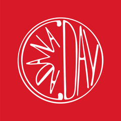 Unique illustration with a hand-drawn lettering on the Canada Day.