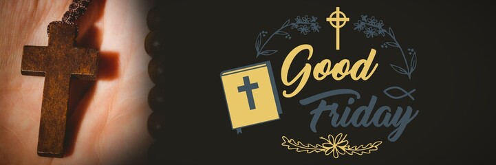 Obraz premium Composite image of easter message