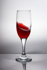 Glass with pomegranate juice