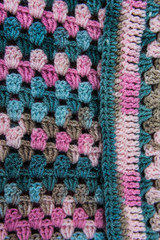 Fototapeta na wymiar Pink woolen shawl