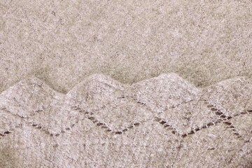the texture of the wool scarf ornament