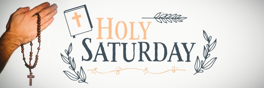 Composite image of easter message - Powered by Adobe