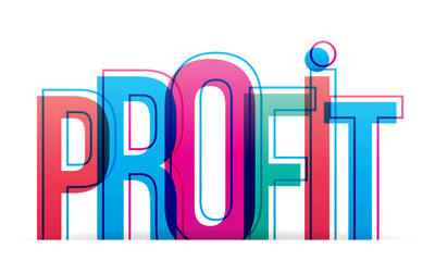 Profit word concept