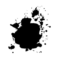 Abstract black ink blot background. Vector illustration. Grunge texture for cards and flyers design. A model for the creation of digital brushes