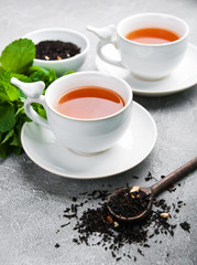 Black tea with mint