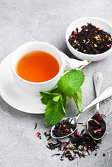 Black tea with mint