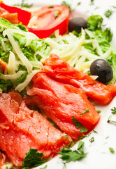 Salad with fresh fish