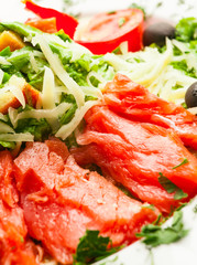 Salad with fresh fish