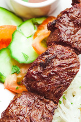 Traditional Kebab with sauce