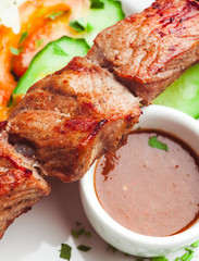Traditional Kebab with sauce
