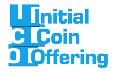 ICO - Initial Coin Offering Abstract Colorful Blocks 