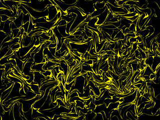 Abstract black, yellow vector background or pattern with handsome lines