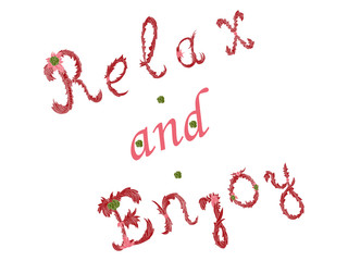 Relax and enjoy card. Summer lettering.