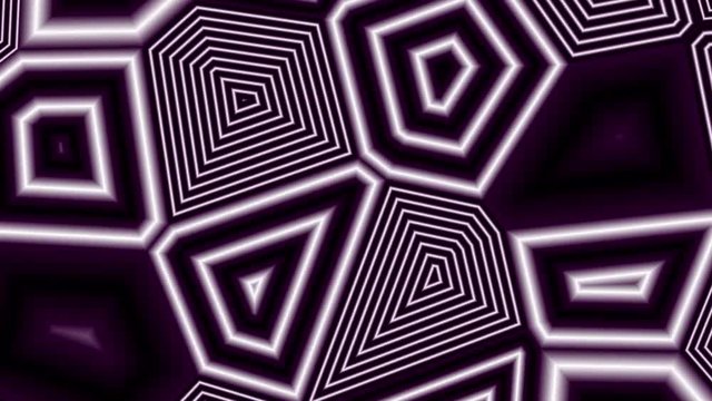 Loopable abstract geometric background. Geometric figures flow one into the other.
