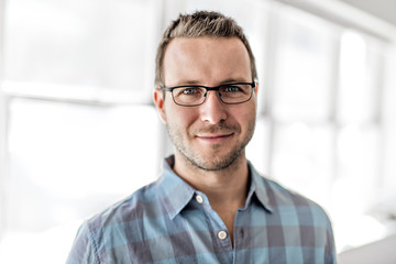 Good looking man in glasses, portrait