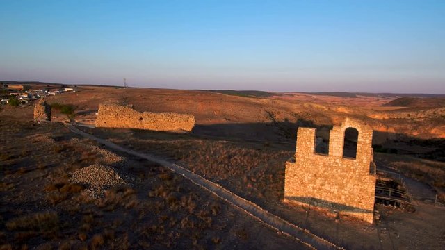 Ciudad romana de Valeria,yacimiento romano  en la Hoz del r&iacute;o Gritos en la localidad de Valeria, municipio de Las Valeras, provincia de Cuenca, Castilla La Mancha (Espa&ntilde;a)