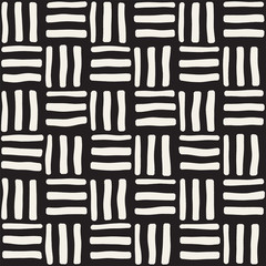 Hand drawn seamless repeating pattern with lines tiling. Grungy freehand background texture.