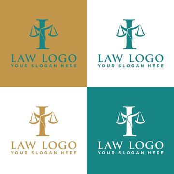 Letter I and Scales law Logo