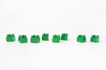 Obraz premium Colorful cubes of designer on white background