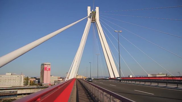 famous bridge at the train station in Ludwigshafen am Rhein
