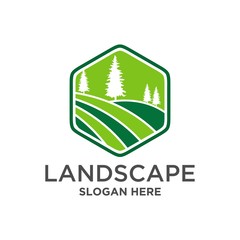 agriculture logo, landscape logo icon