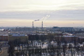 Beautiful view of the city of St. Petersburg, historical and arc