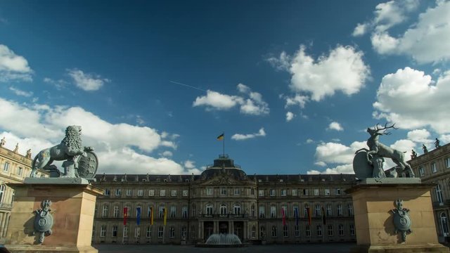Timelapse in Stuttgart Schlossplatz
