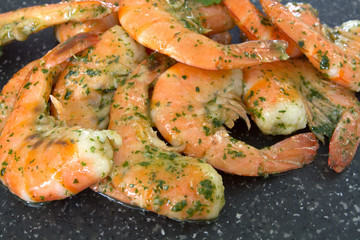queues de crevettes