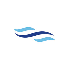 Obraz premium Abstract water waves logo design concept