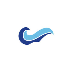 Naklejka premium Abstract water waves logo design concept