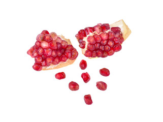 pomegranate isolated on white background