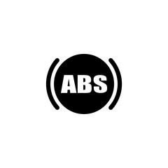 ABS. Flat Vector Icon. Simple black symbol on white background