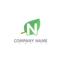 N MODERN LETTER LOGO TEMPLATE