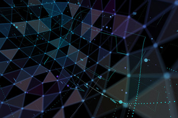 Concept of Network, internet communication - 3d illustration.