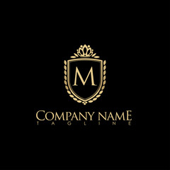 M MODERN LETTER LOGO TEMPLATE