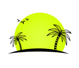 island palms vector