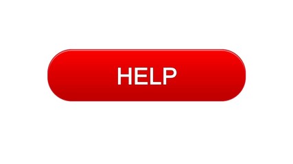 Help web interface button red color, support online, assistance application