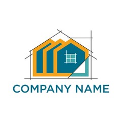 Real Estate and construction vector logo design template. Buildings abstract concept icon.