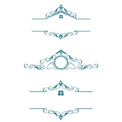 Naklejka premium Real Estate and construction vector logo design template. Buildings abstract concept icon.