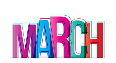 MARCH Vector Letters Icon